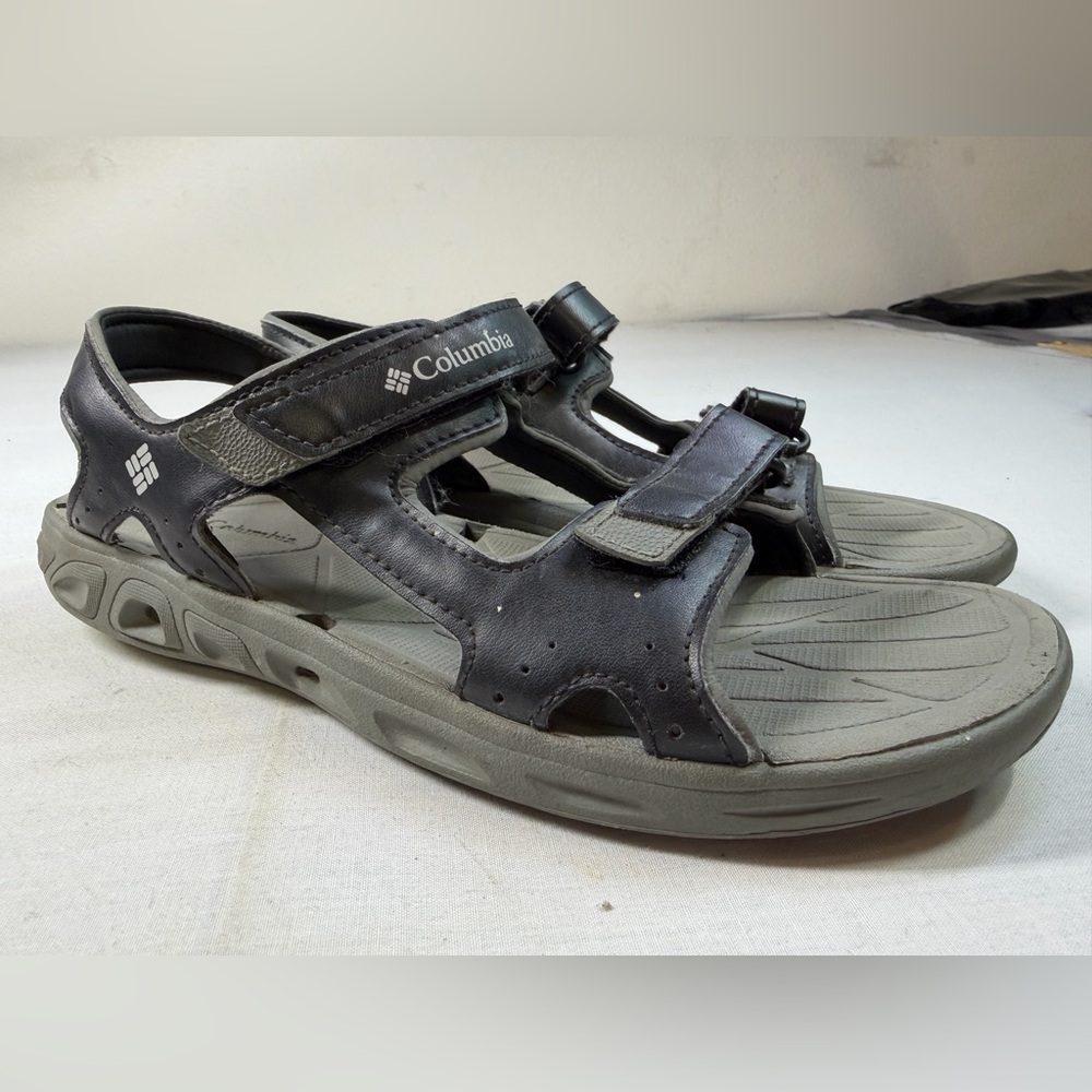 Columbia Mens Size 6 Techlite Omni Grip Sport Sandals Black Water Shoes